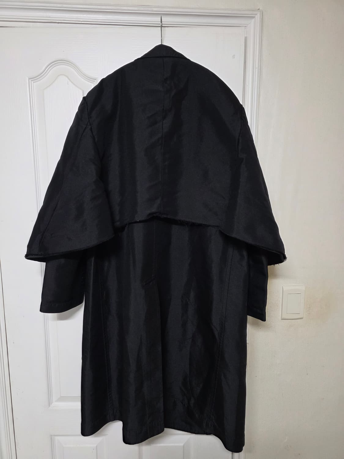 20AW 꼼데가르송 옴므플러스 케이프 코트 M 블랙 상품이미지4