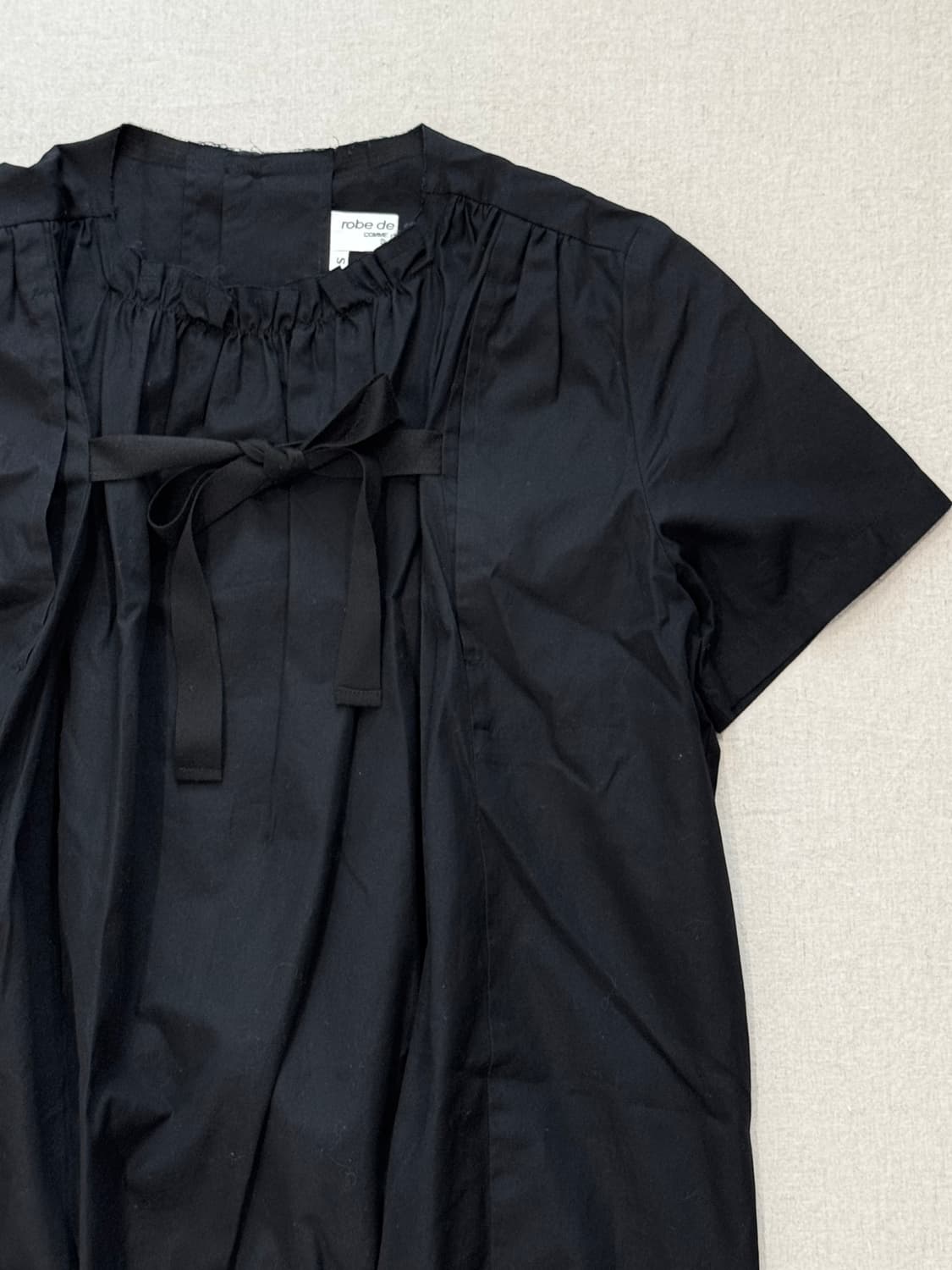 꼼데가르송 robe de chambre 02ss 리본 개더 블라우스 셔츠 상품이미지4