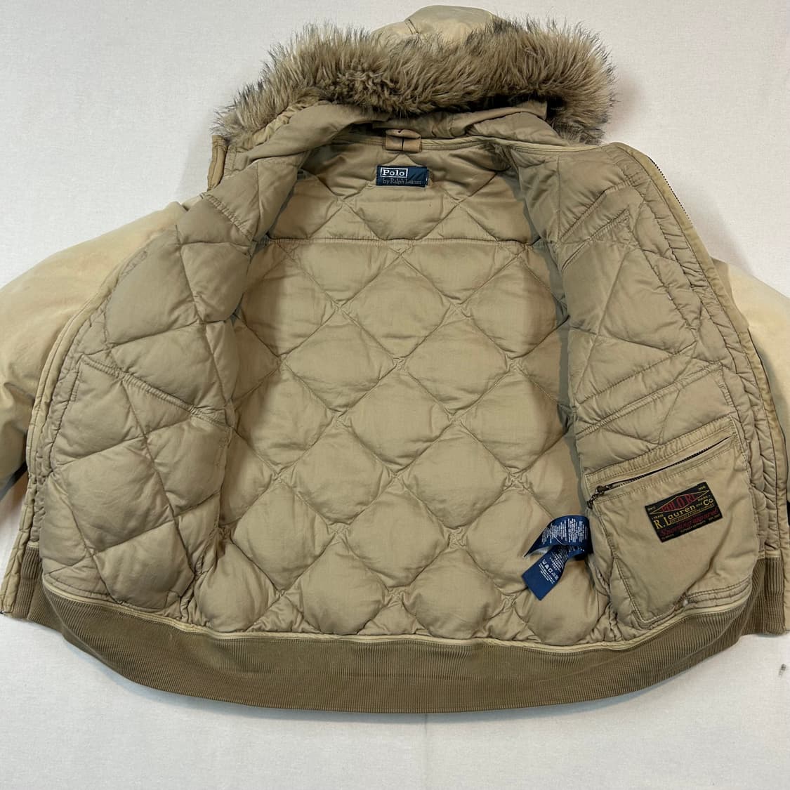 M) 폴로 랄프로렌 오리털 다이아 퀼팅 봄버 자켓 패딩 상품이미지5