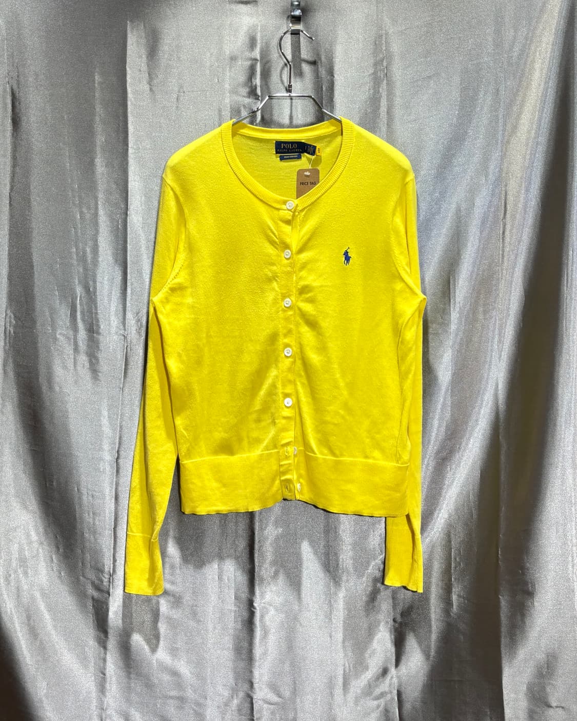 S 폴로랄프로렌 우먼스 옐로우 라운드 가디건 상품이미지2
