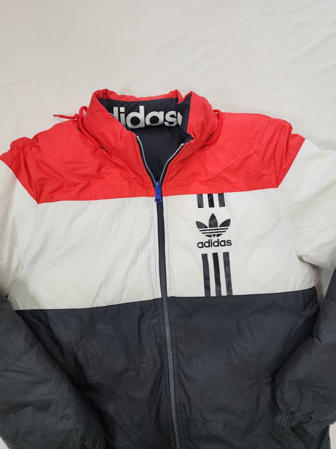 아디다스 컬러블록 리버시블 덕다운 패딩 상품이미지6