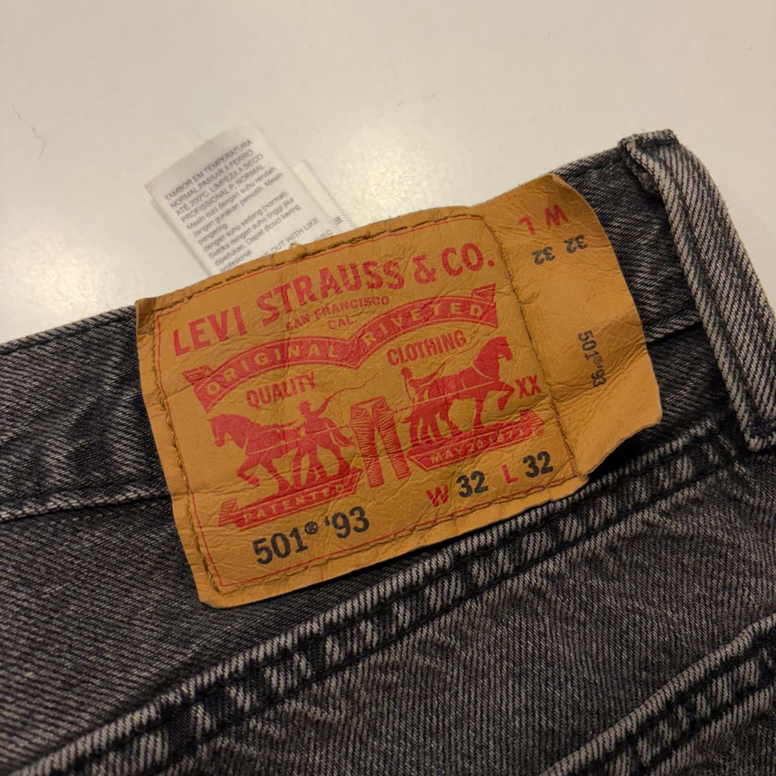[32] 리바이스 501 93 그레이 데님 팬츠 청바지 D331 상품이미지4
