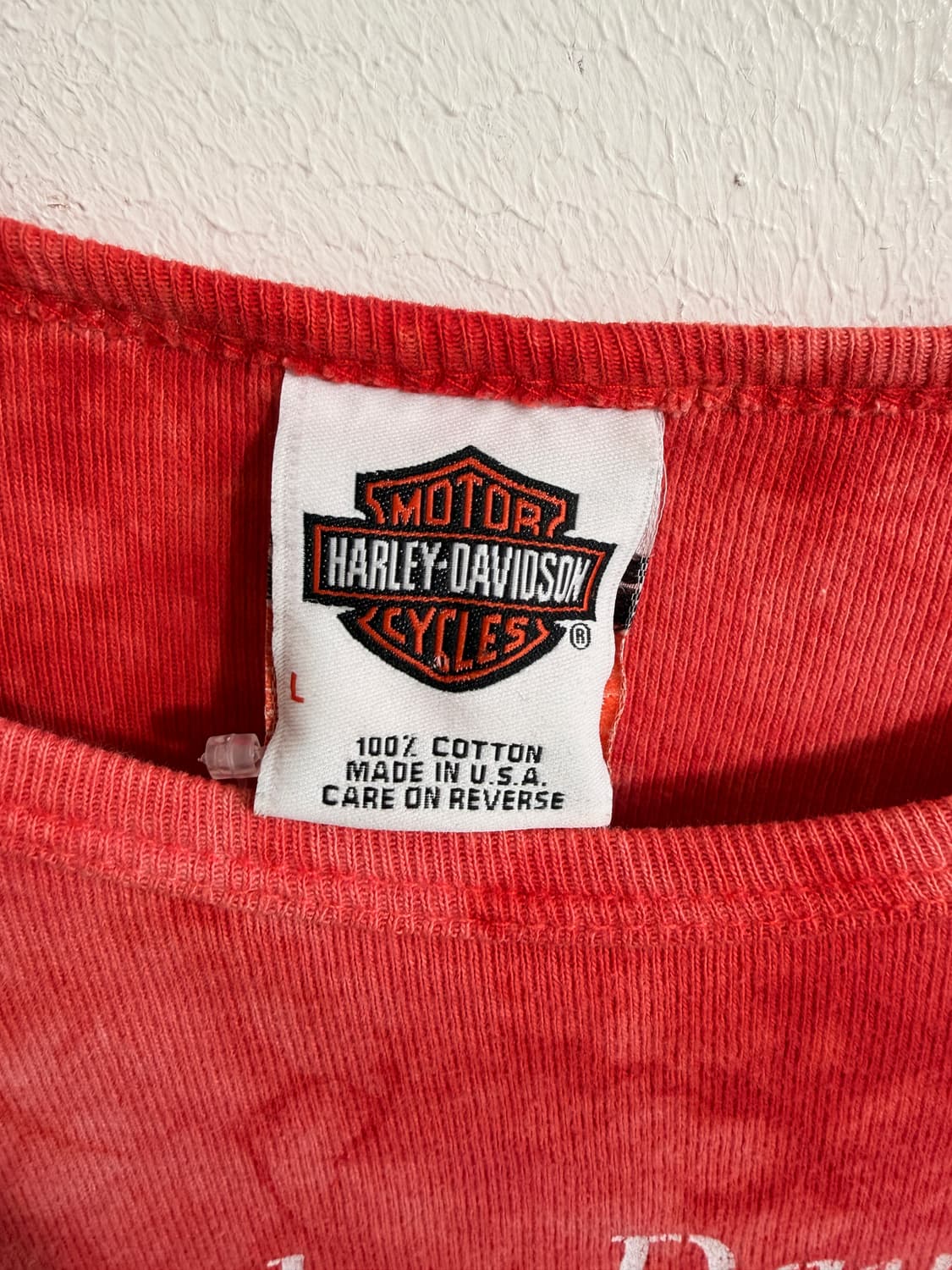 할리데이비슨 프린팅 레드 타이다이 7부 티셔츠 상품이미지6