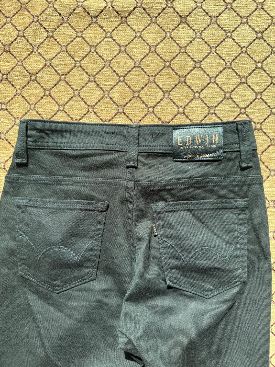 Edwin 레드 체크 블랙진 상품이미지3