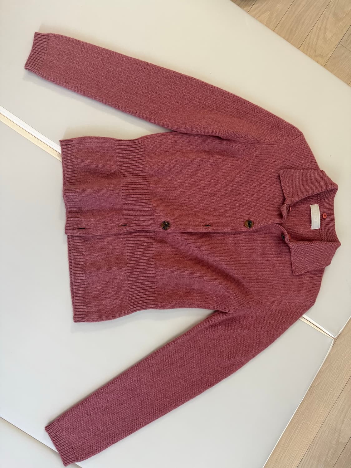 [정가70.새상품급] MINE 리얼 밍크퍼 울100 가디건 마인 상품이미지1