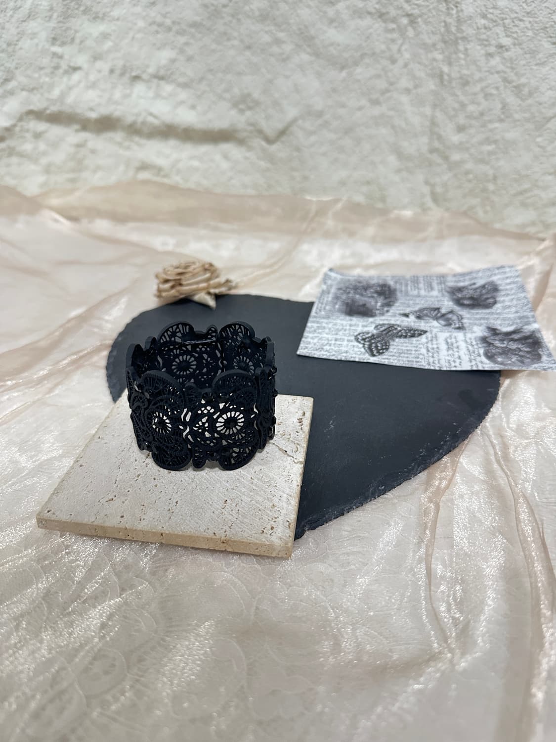 빈티지  고딕 레이스 밴딩 팔찌 상품이미지1