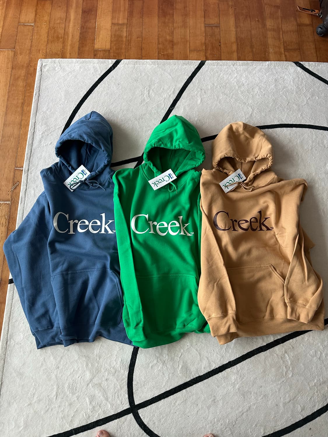 [L] Creek 크릭 뉴욕 한정판 후드 블루 네이비 새상품 상품이미지6