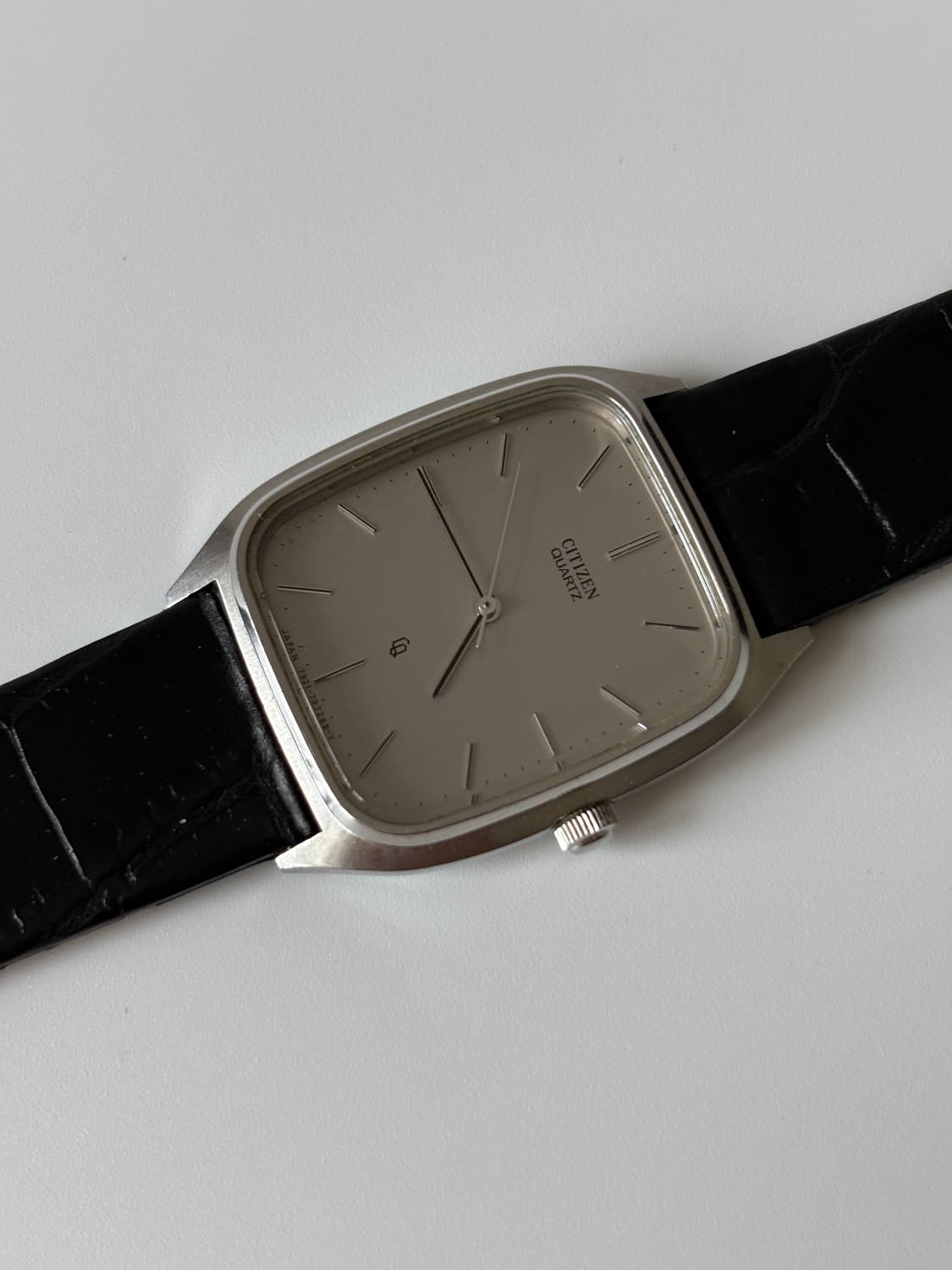 1980년대 빈티지 시계 CQ 실버 스퀘어 쿼츠 남성 상품이미지3