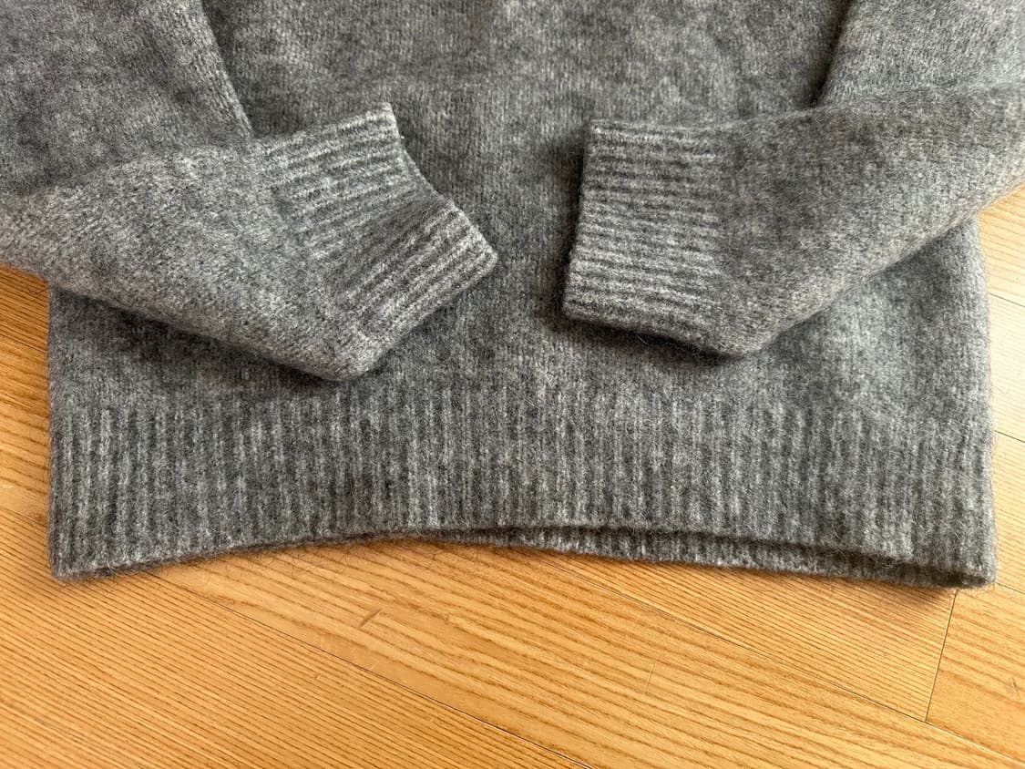 SATUR 에센 투 톤 모헤어 블렌드 니트 멜란지 그레이 WM 상품이미지8