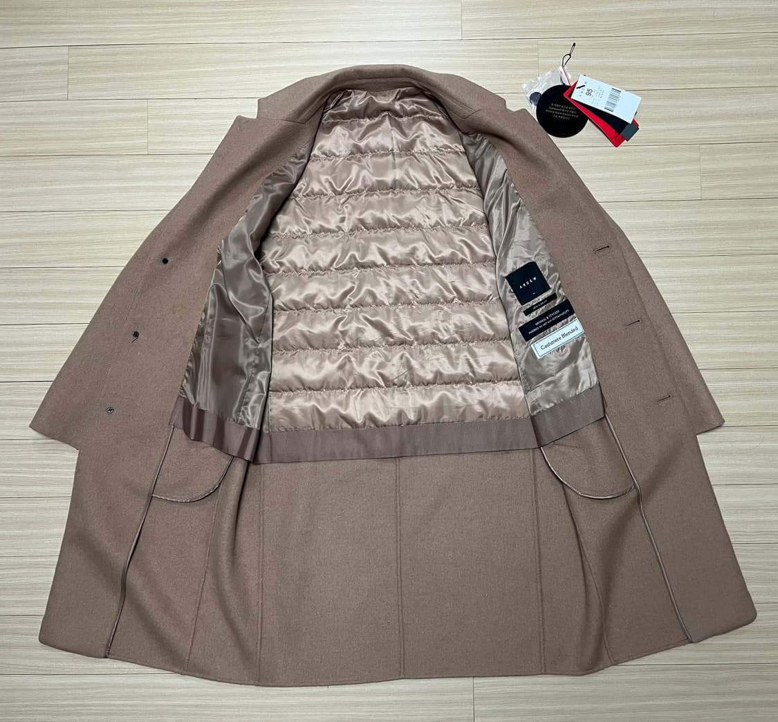 [95] 앤듀 캐시미어 블렌디드 코트 세미오버핏 카멜 상품이미지6