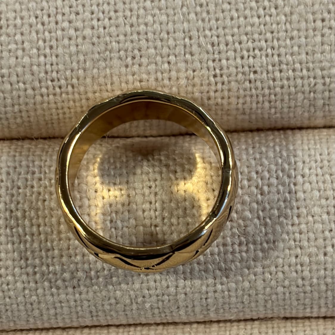 새상품 여성 신주 은도금 C 골드 반지 상품이미지6