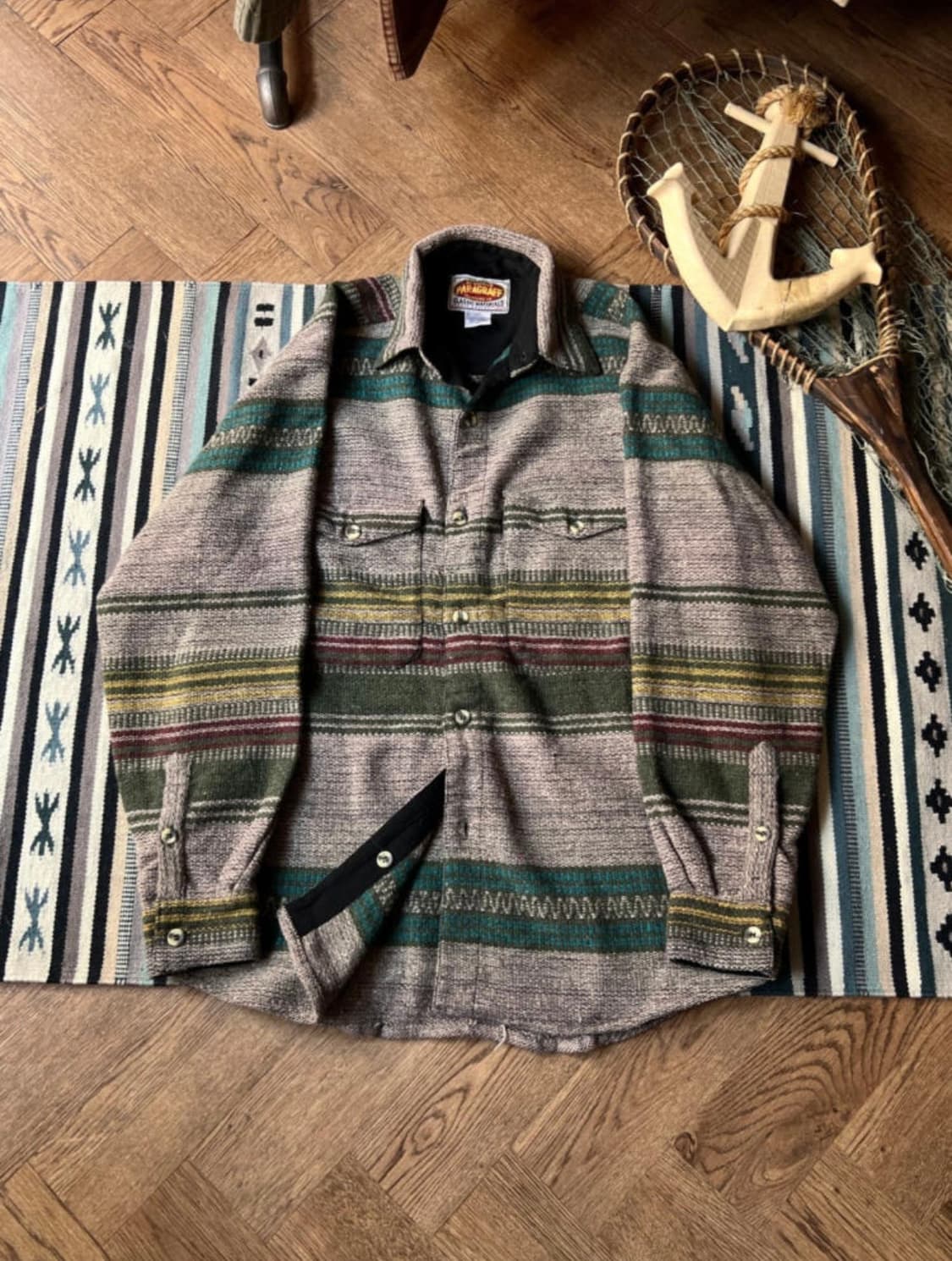 90’s paragraff 빈티지 나바호 부클 셔츠 상품이미지1