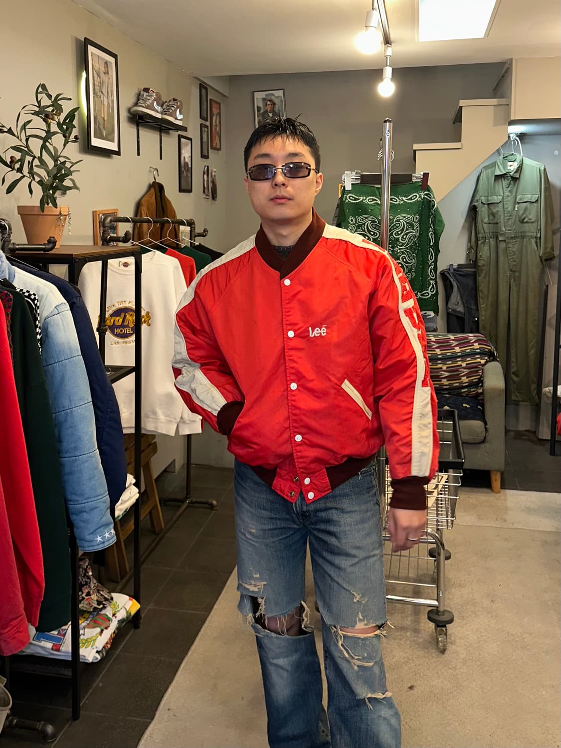 90’s Lee Storm Rider USA bomber jacket 상품이미지2