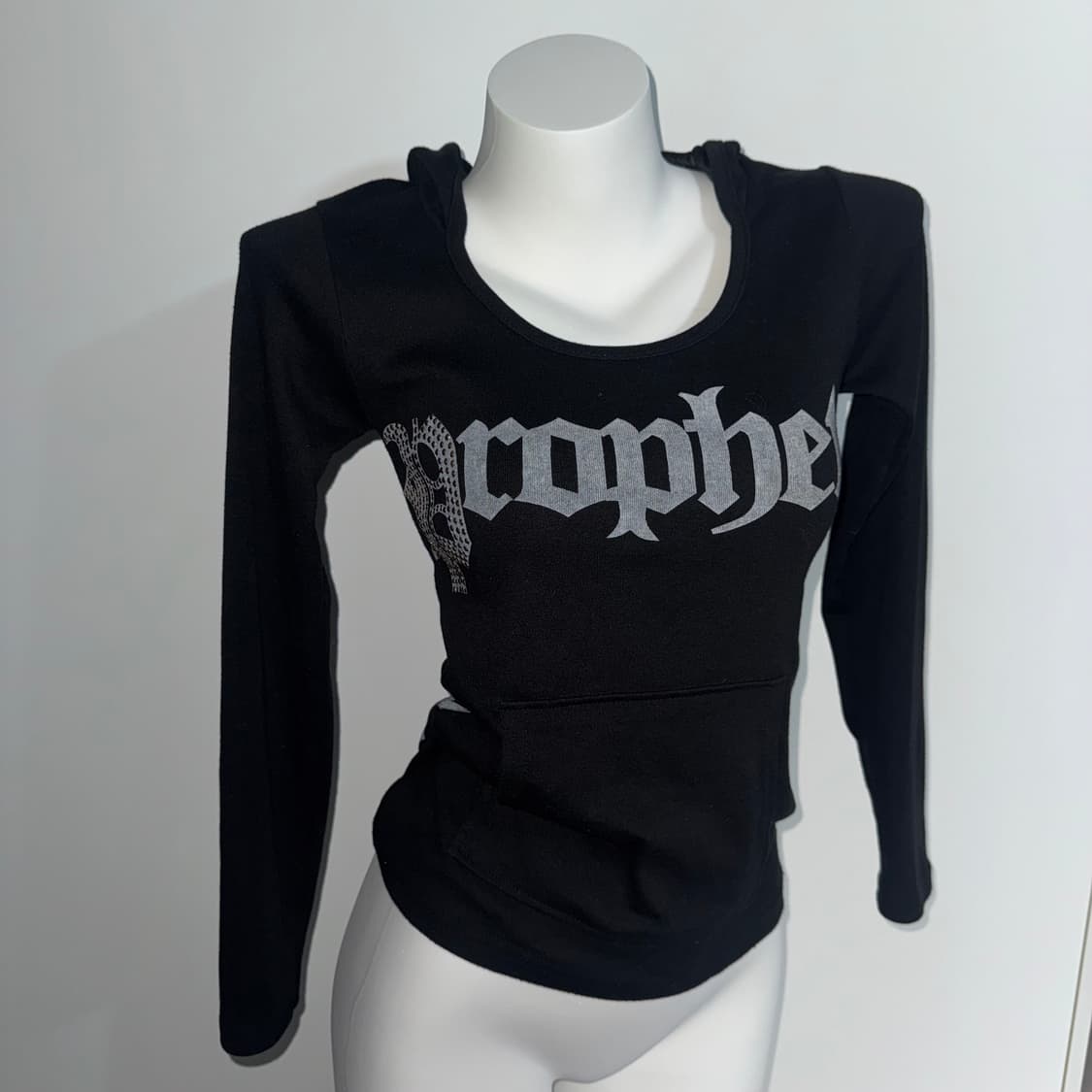 Vintage Skull Spangle Sleeve Hoodie 상품이미지2