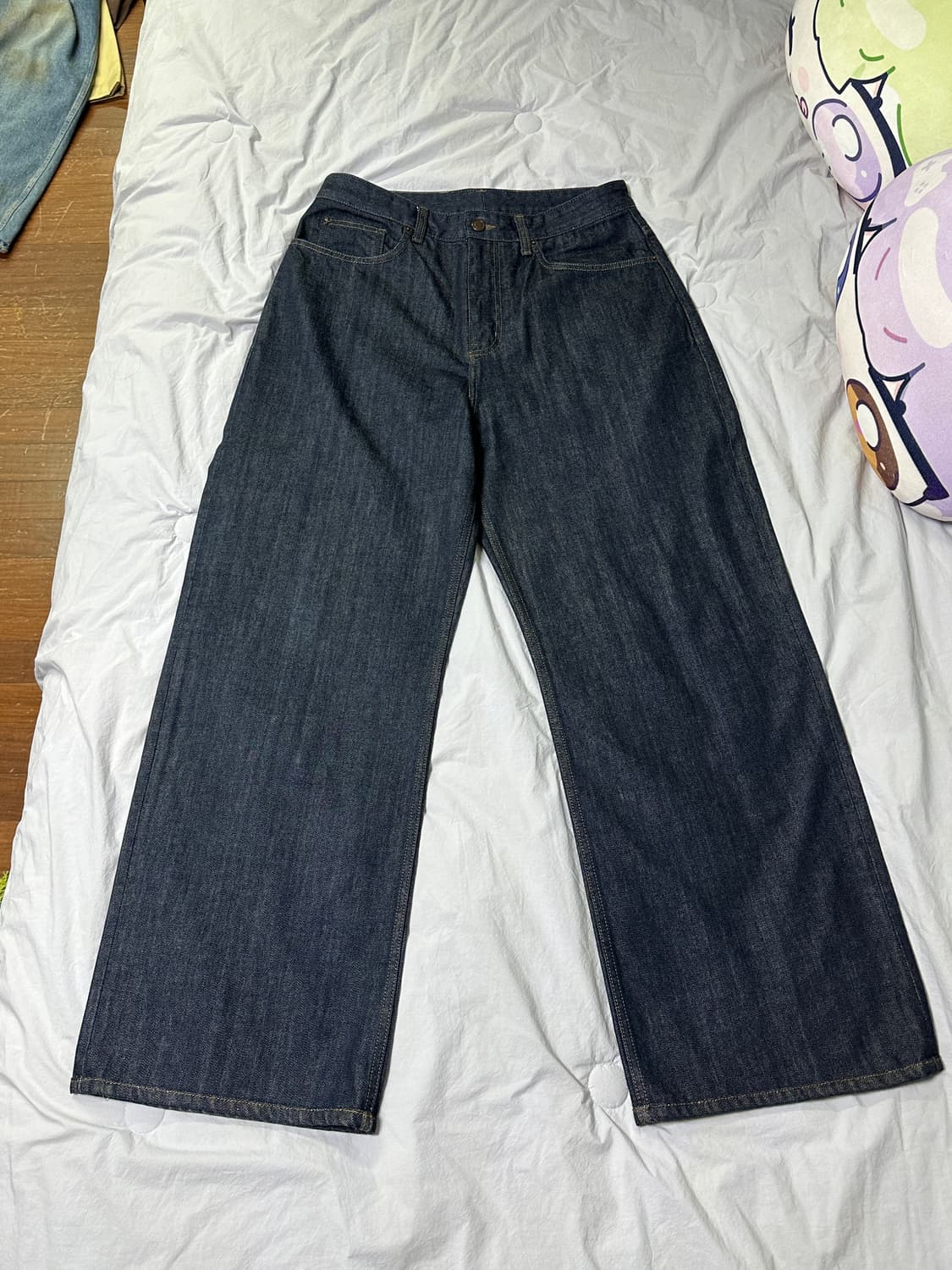 벨리에 트루 와이드 데님 팬츠 - 로우 인디고 상품이미지1