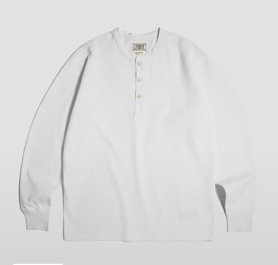 브론슨 헨리넥 롱슬리브 화이트  상품이미지1