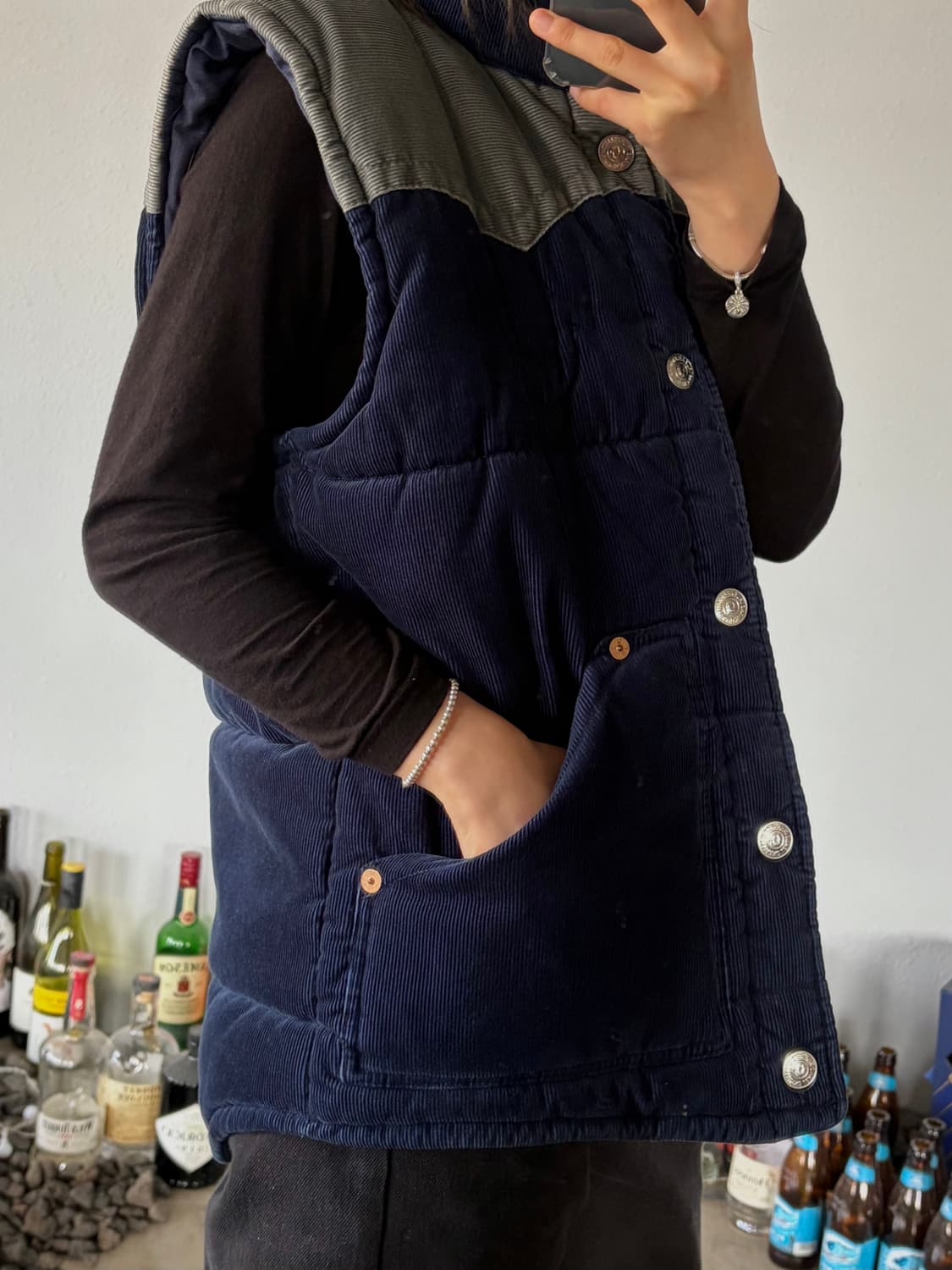 [L]트루릴리젼 코듀로이 패딩 베스트 상품이미지2