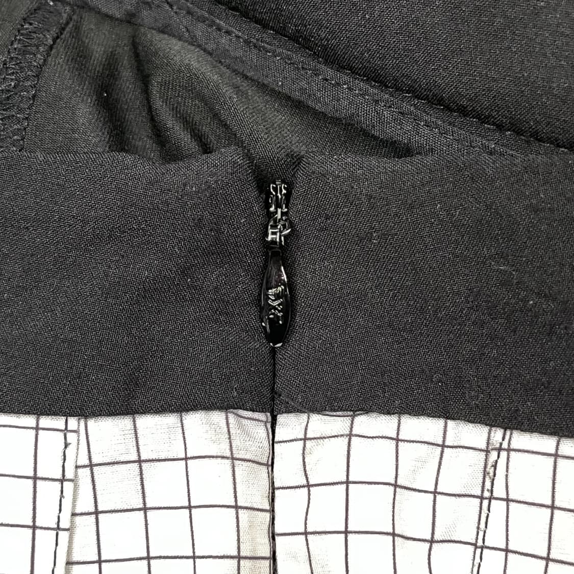 [정품/S] PXG 블랙 체크 패턴 스커트 b16 상품이미지5