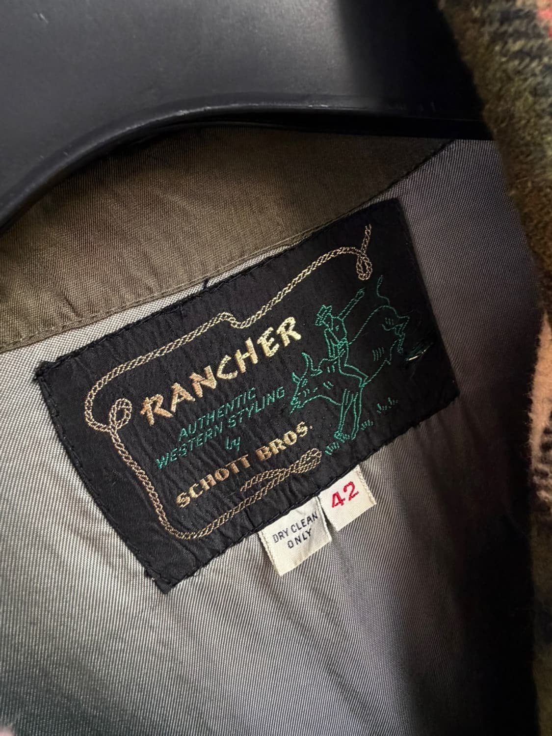 70s 쇼트 랜처 플란넬 울 자켓  상품이미지7