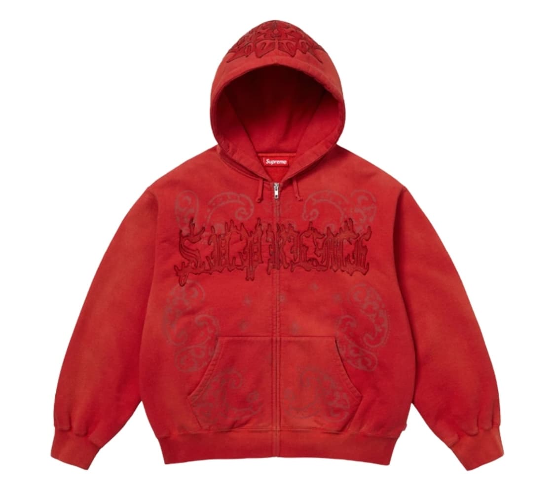(구매) 슈프림 25ss 레더아플리케 후드집업 삽니다 상품이미지1