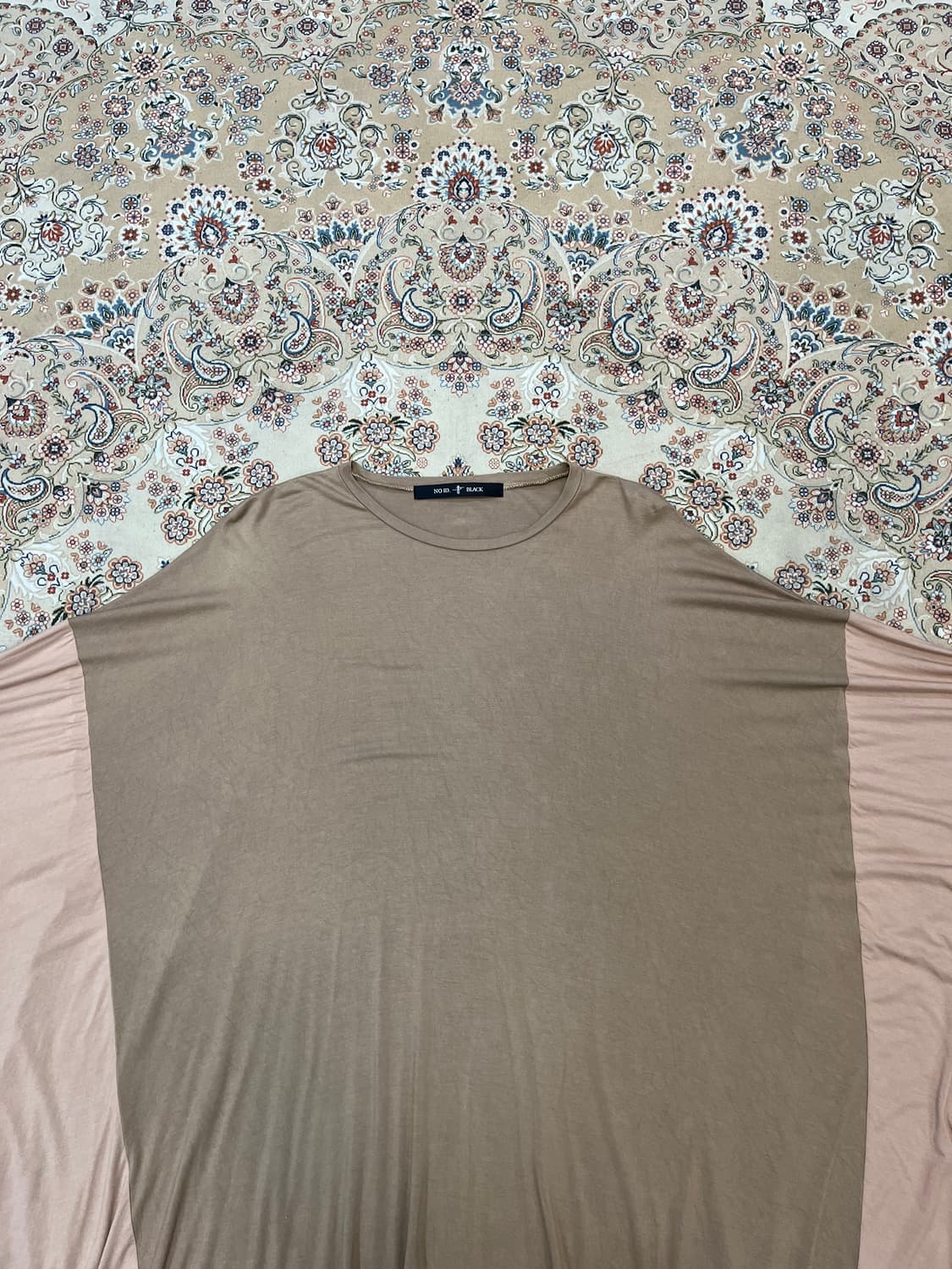 노아이디 블랙 풀오버 드롭숄더 티셔츠 상품이미지4