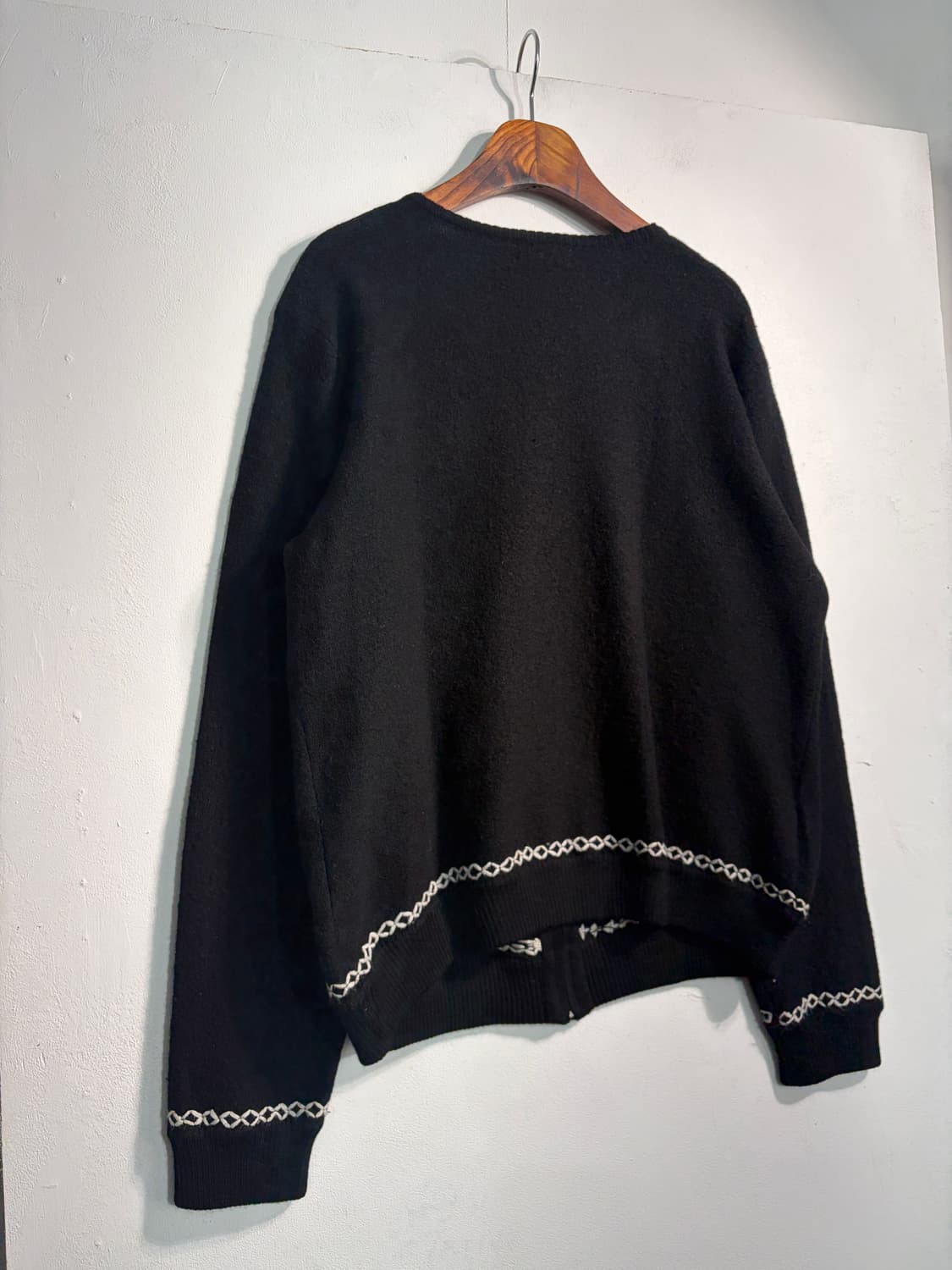 울 100% 눈송이 니트집업 wool 100% 상품이미지8