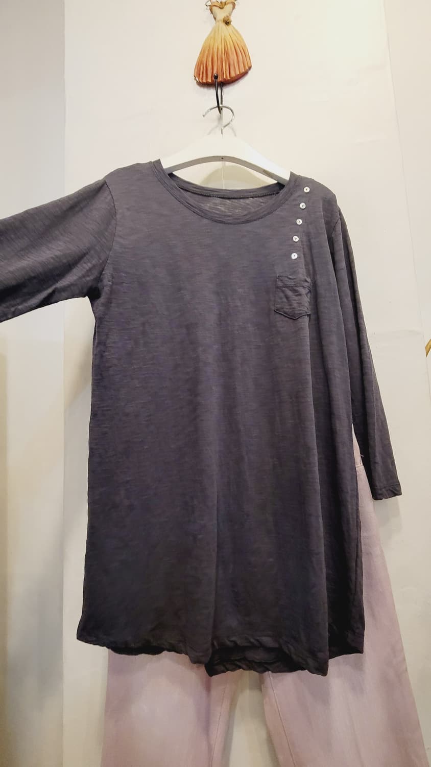 단추 엣지티. c.c collect 라벤더 핑크데님 상품이미지4