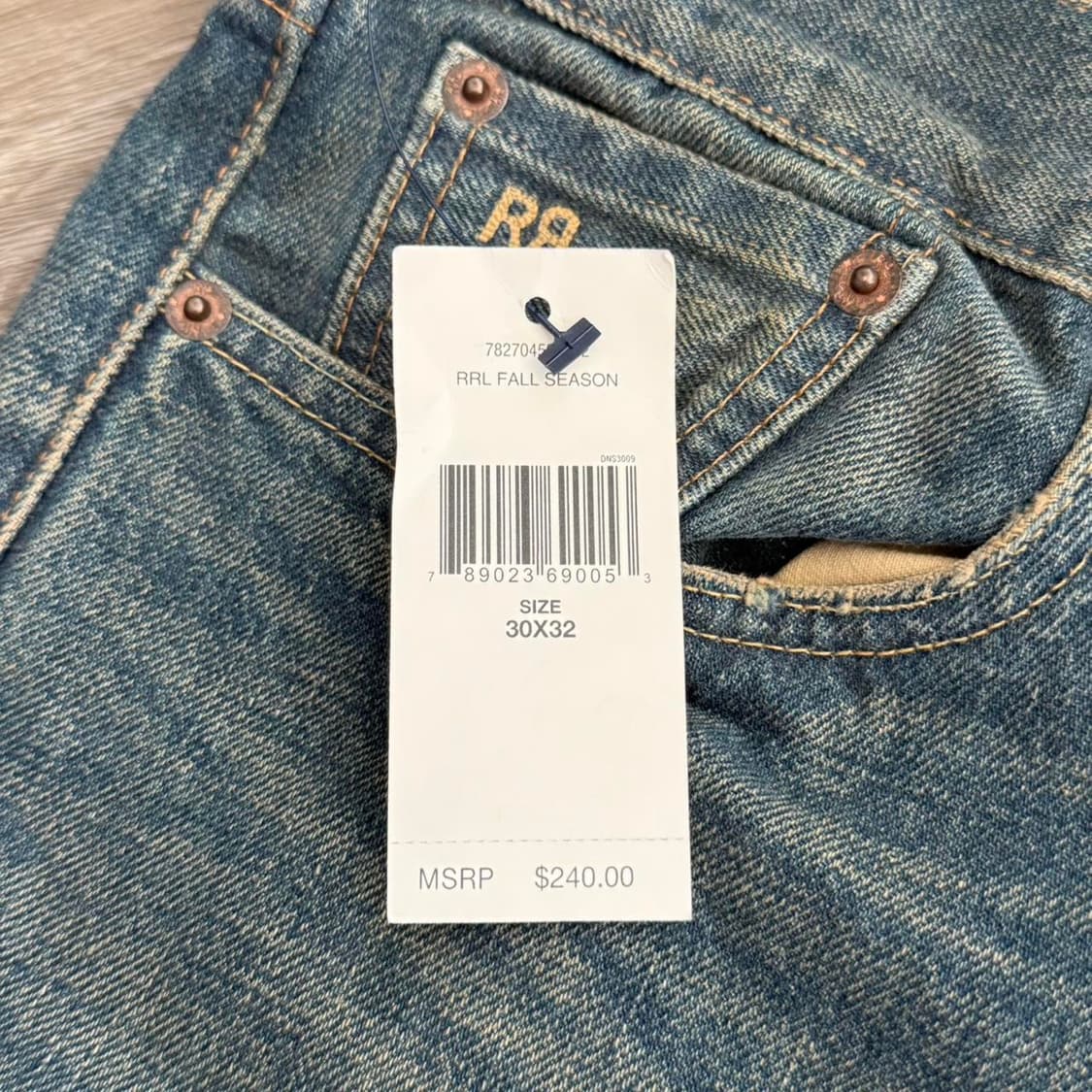 RRL 더블알엘 슬림 핏 셀비지 데님 상품이미지4