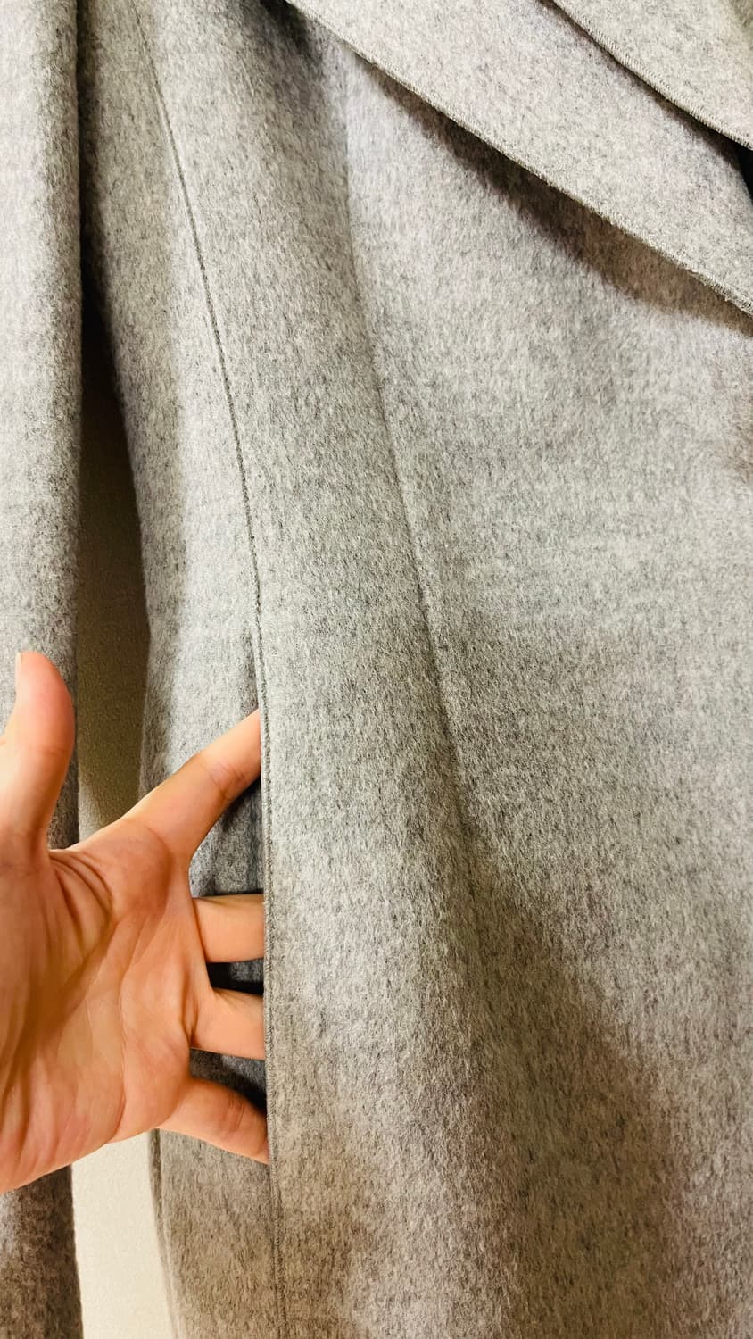 미샤 MICHAA 울 그레이 페미닌 코트 55. 정가 170만원대. 실착 상품이미지8