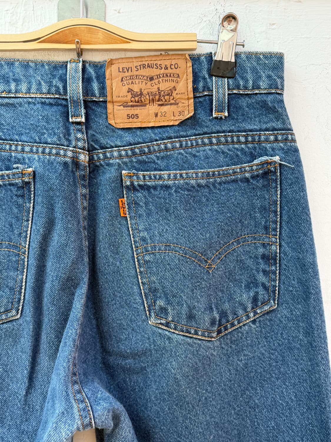 Levis 505 오렌지 탭 데님 팬츠 W32 x L30 상품이미지8