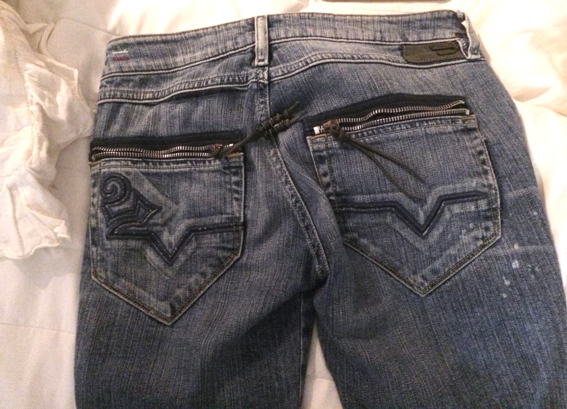 디젤 로우라이즈 워싱 데님 팬츠 청바지 스트레이트진 포켓 상품이미지2