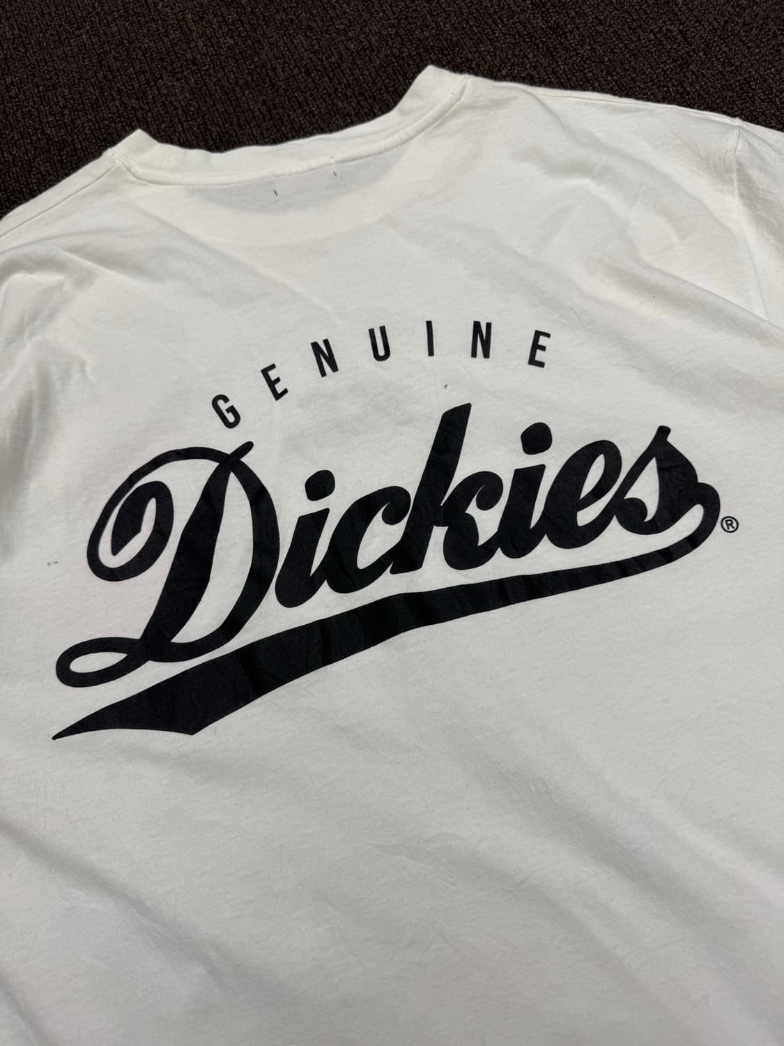 3L)디키즈 빈티지 자수 프린팅 로고 화이트 반팔 상품이미지6