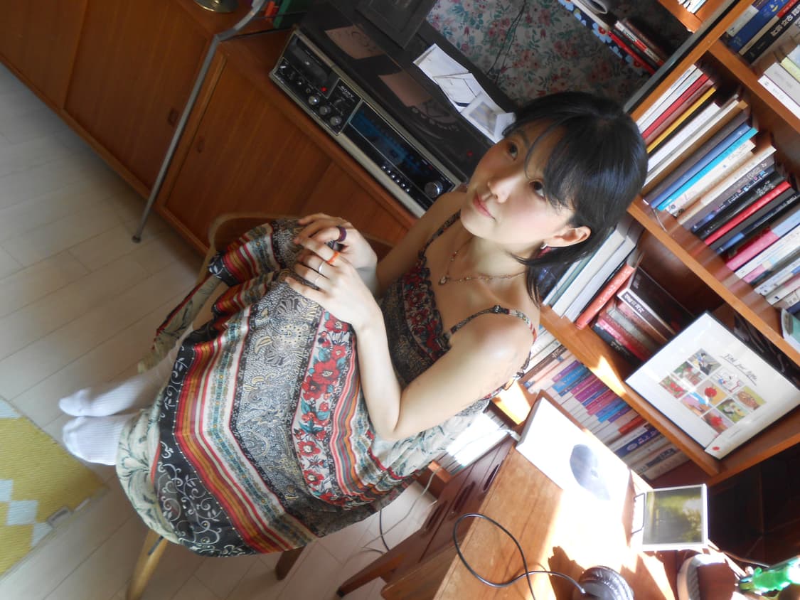 오리엔탈 플라워 스모크 뷔스티에 원피스 상품이미지2