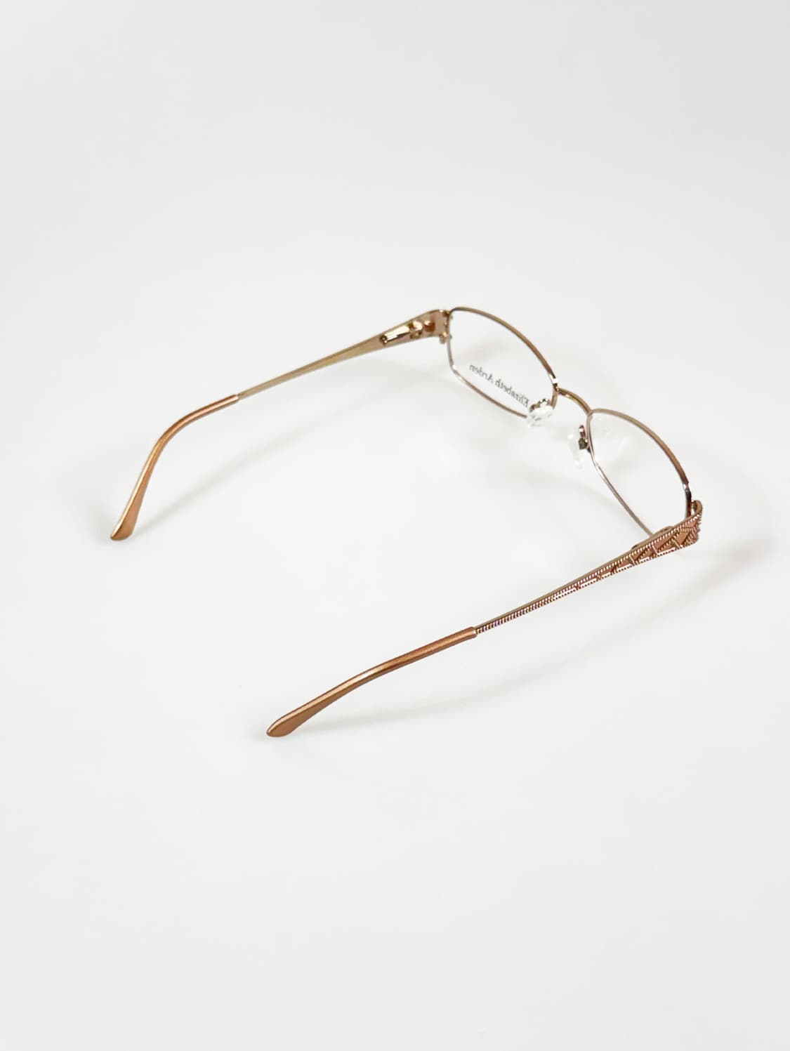 ELIZABETH ARDEN 로즈골드 슬림 스퀘어 메탈 빈티지 안경 상품이미지4