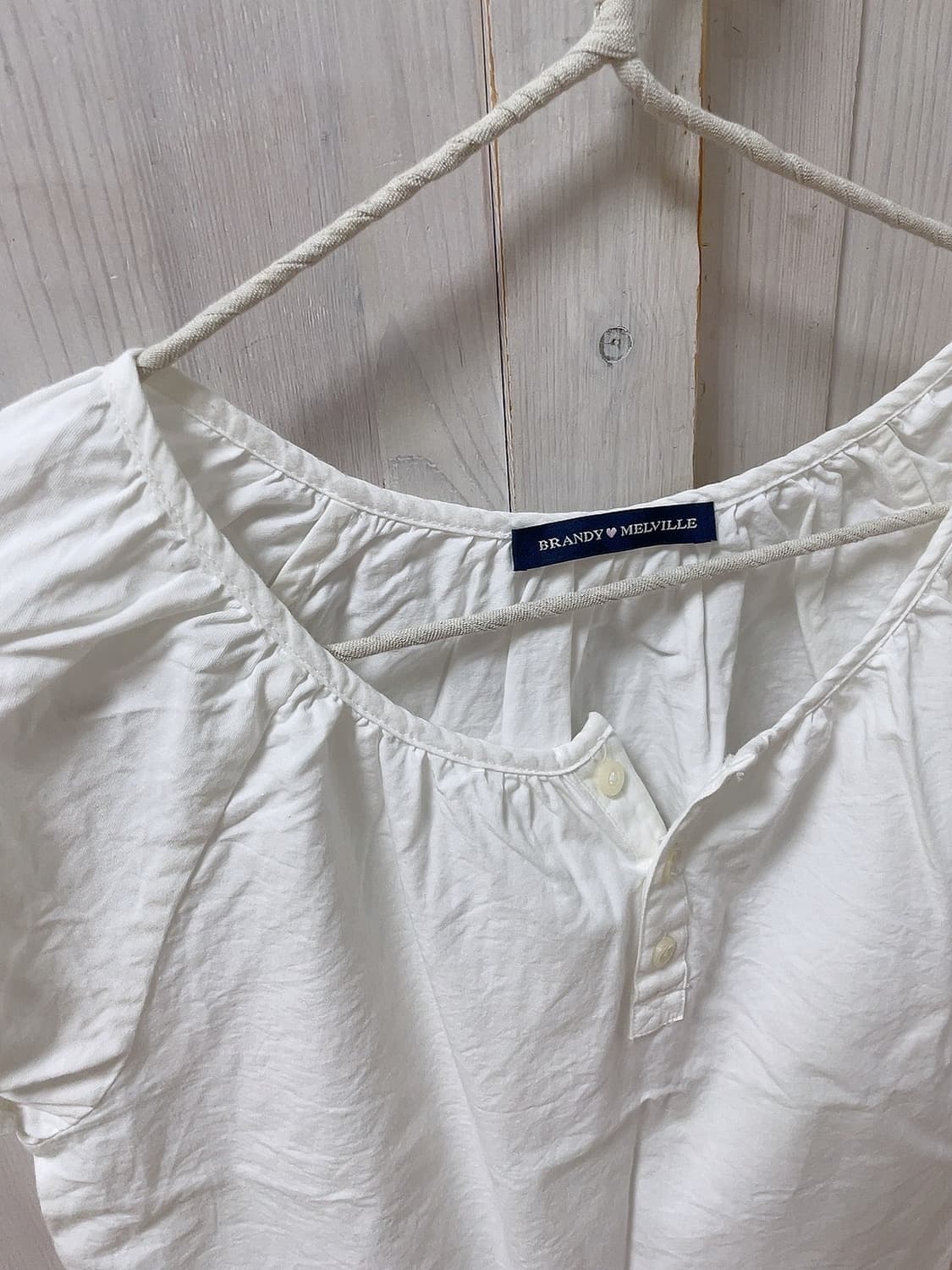 브랜디멜빌 매기 블라우스 퍼프 소매 화이트 반팔 상품이미지3