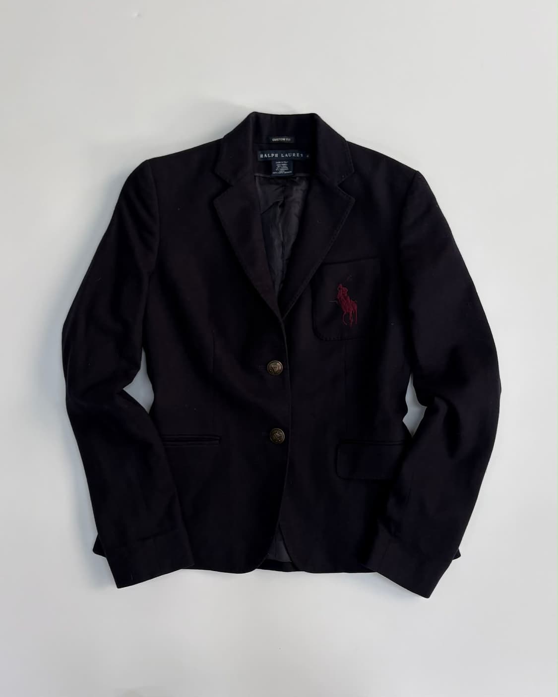 [4] 폴로 랄프로렌 금장 빅포니 울 캐시미어 여성 블레이져 자켓 상품이미지1