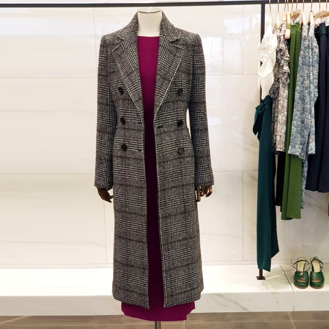 모조에스핀(MOJO.S.PHINE) 체크 더블코트 55 상품이미지2