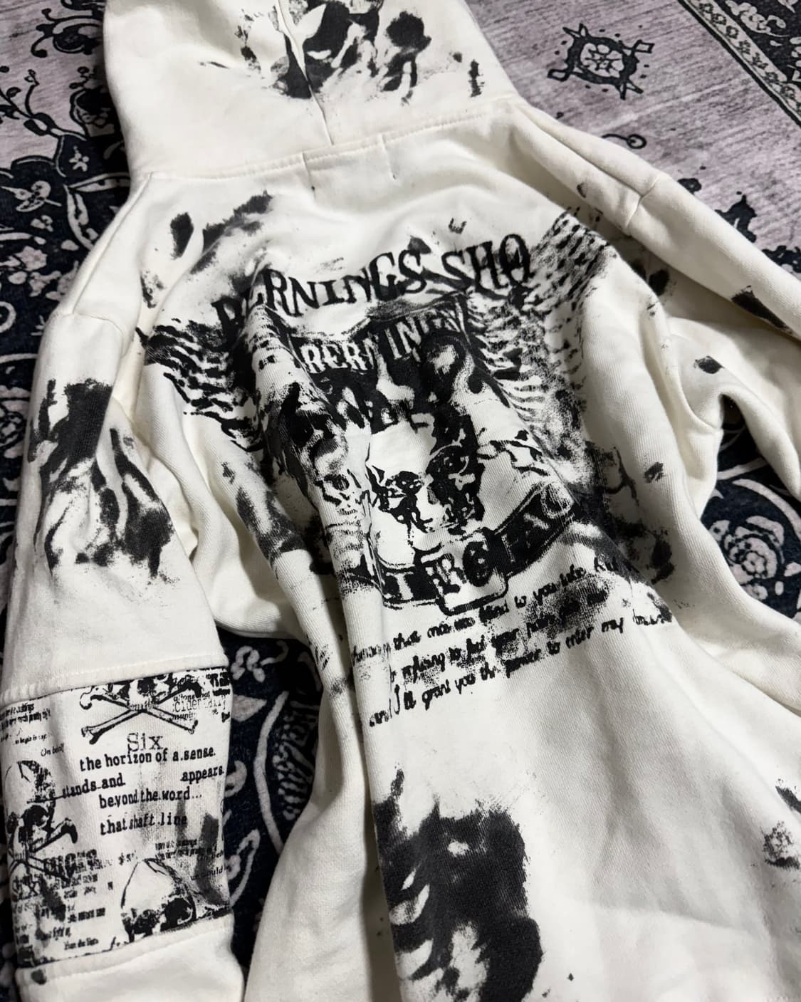 Bernings sho skull punk stud zip-up hood 상품이미지9