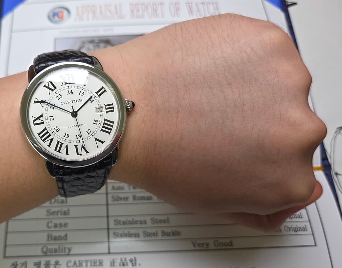 까르띠에 롱드솔로XL 실버로만 42mm 블루핸즈 오토매틱 디버클 ver. 상품이미지4