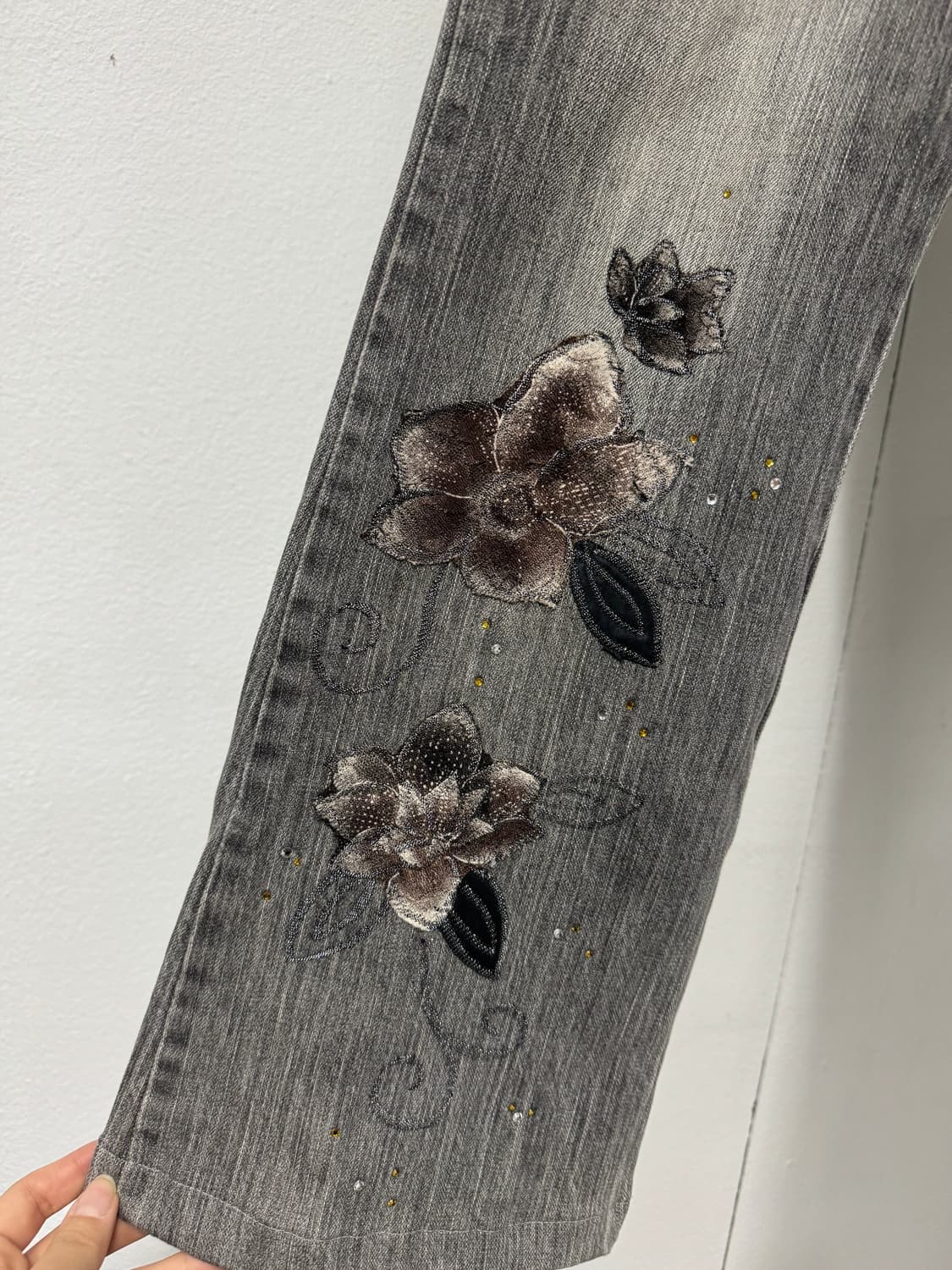 플라워 패턴 워시드 팬츠 상품이미지4