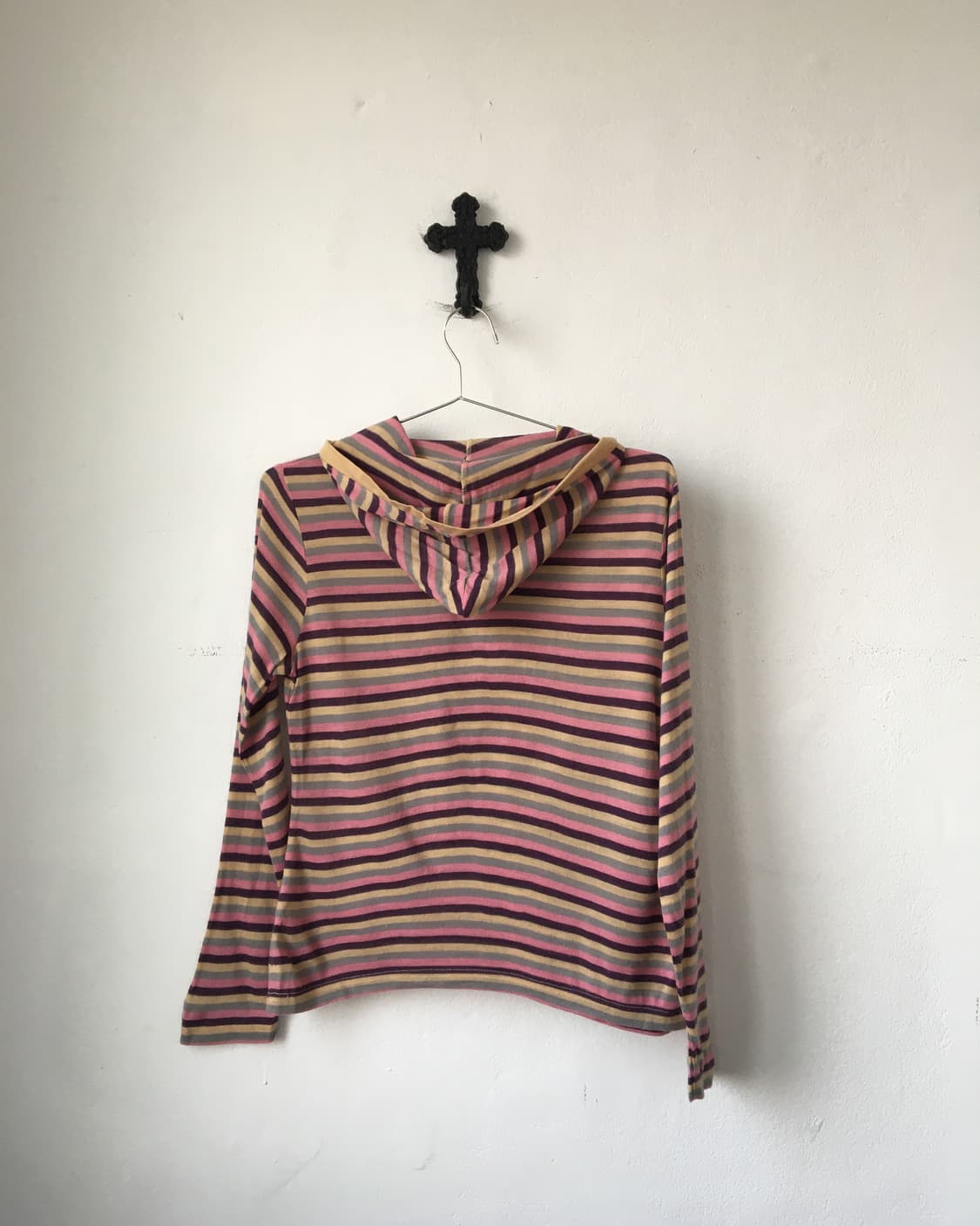 Lace up point stripe pattern hood sleeve 상품이미지3