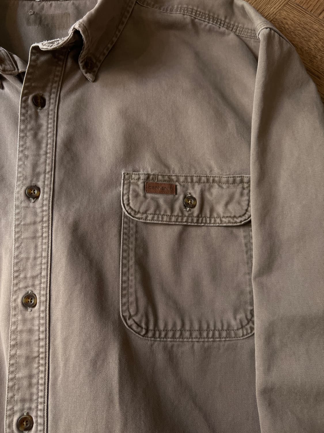 [3XL]칼하트 USA 2포켓 머쉬룸 코튼 워크 셔츠 상품이미지3