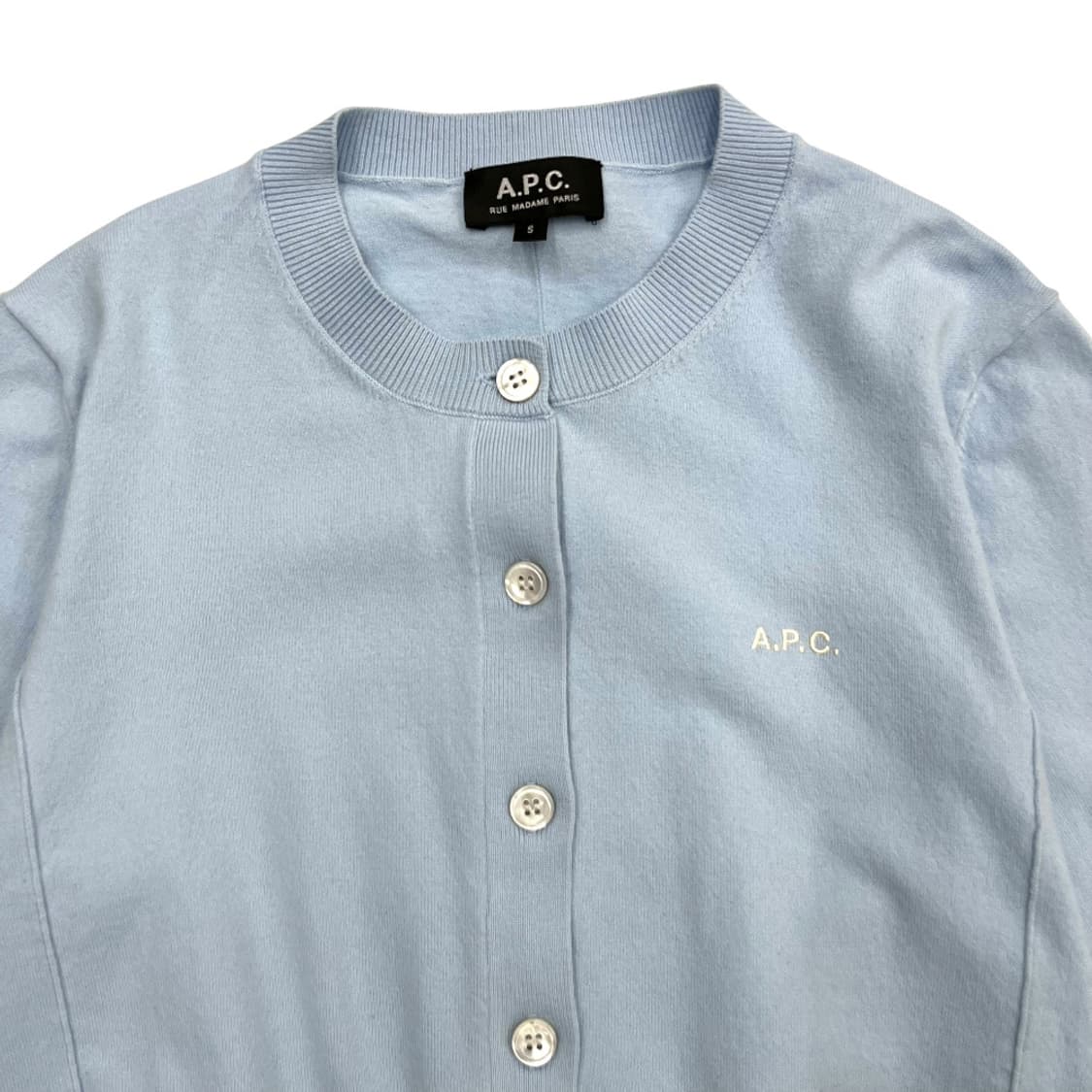 아페쎄 베이비블루 버튼 가디건 S 상품이미지4