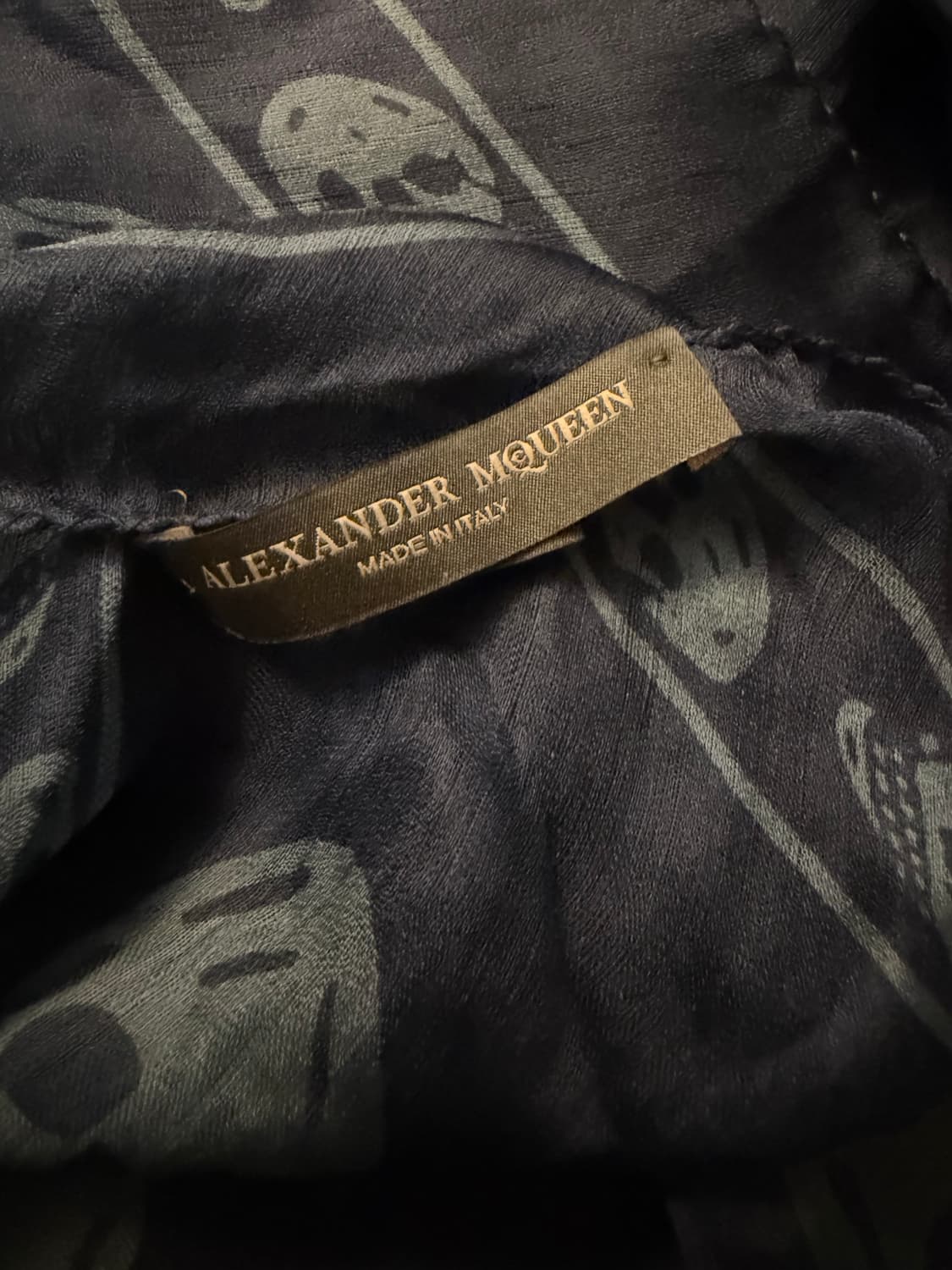ALEXANDER MCQUEEN Skull Print Scarf 상품이미지2