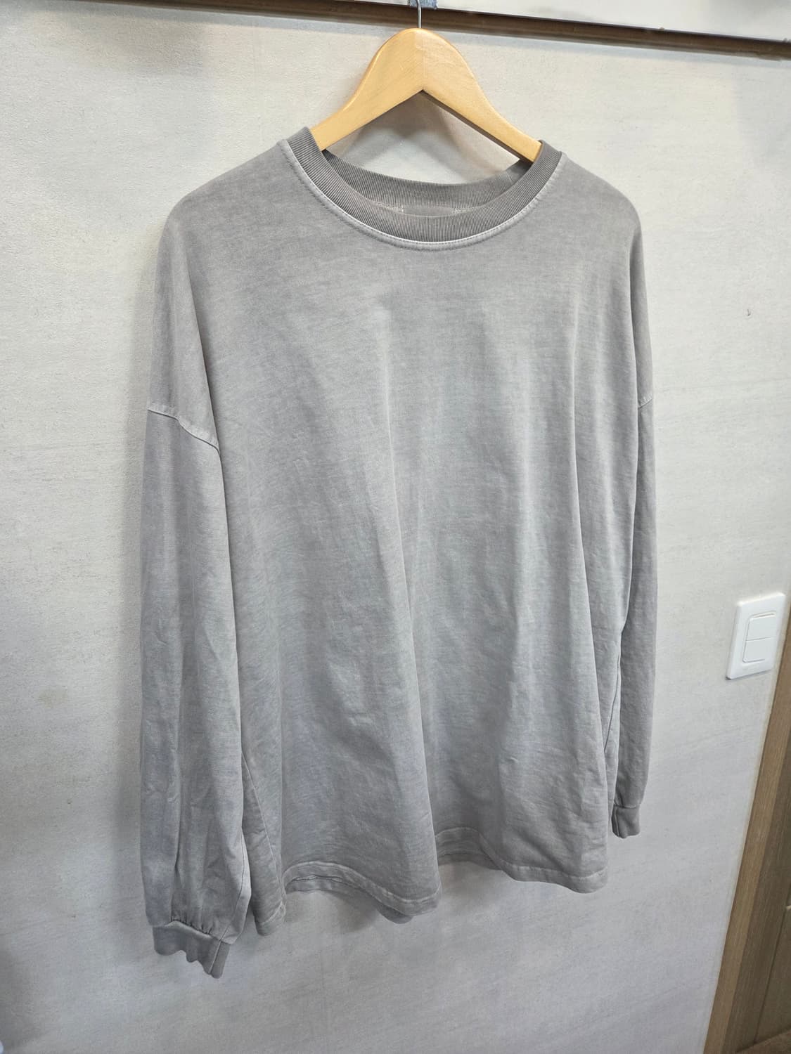 Pure 빈티지워싱 피그먼트 롱슬리브 긴팔 xxl 상품이미지4