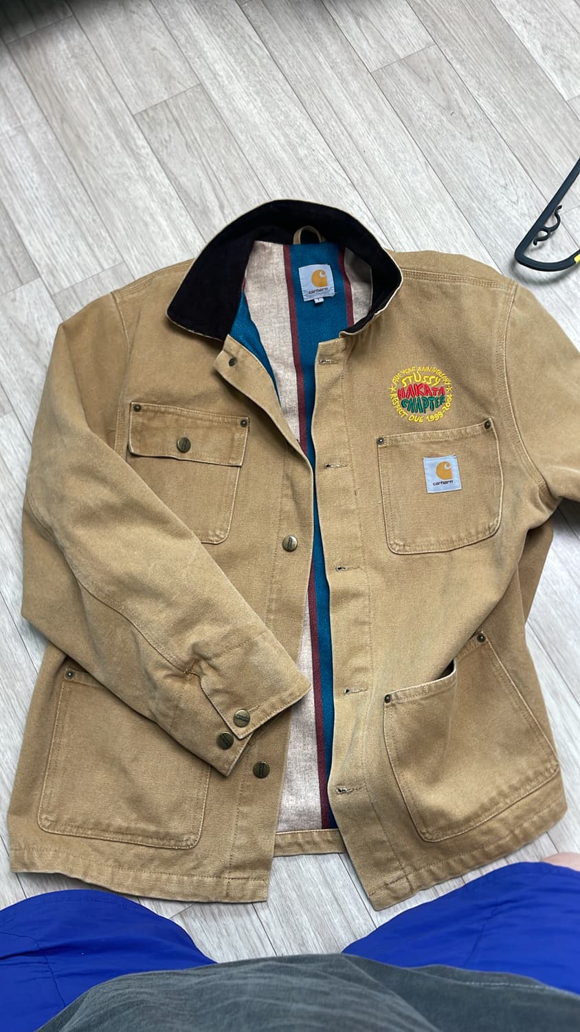 칼하트x스투시 협업 콜라보 워크자켓 상품이미지1