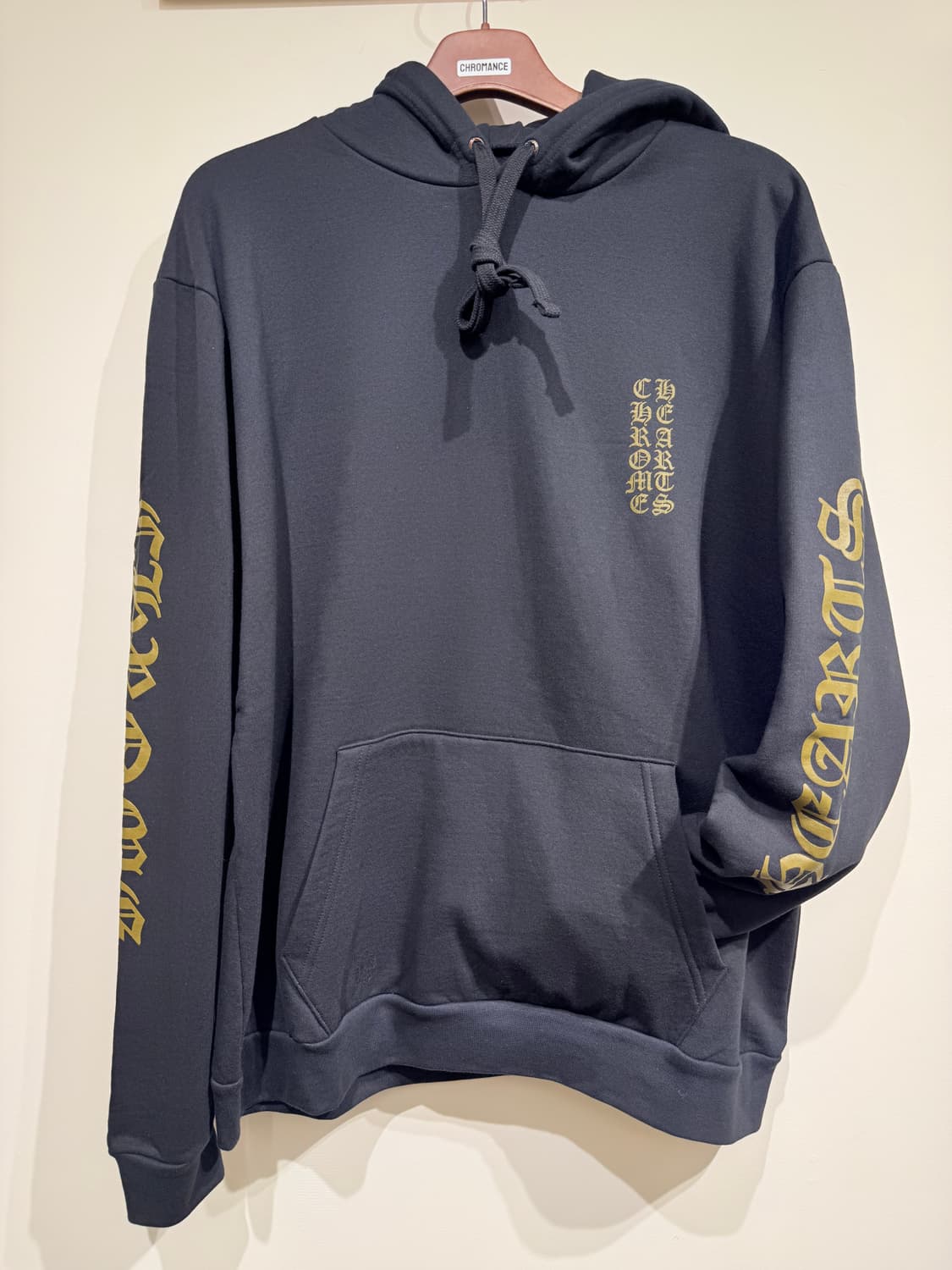 크롬하츠 버티컬로고 후드 블랙/아미 상품이미지5