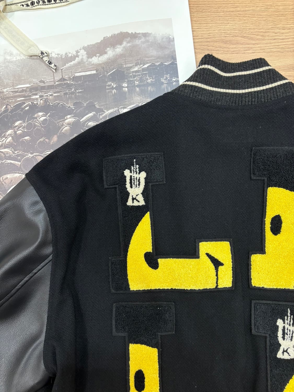 KAPITAL 캐피탈 40s L-Five 울 바시티 자켓 블랙 3size 상품이미지3