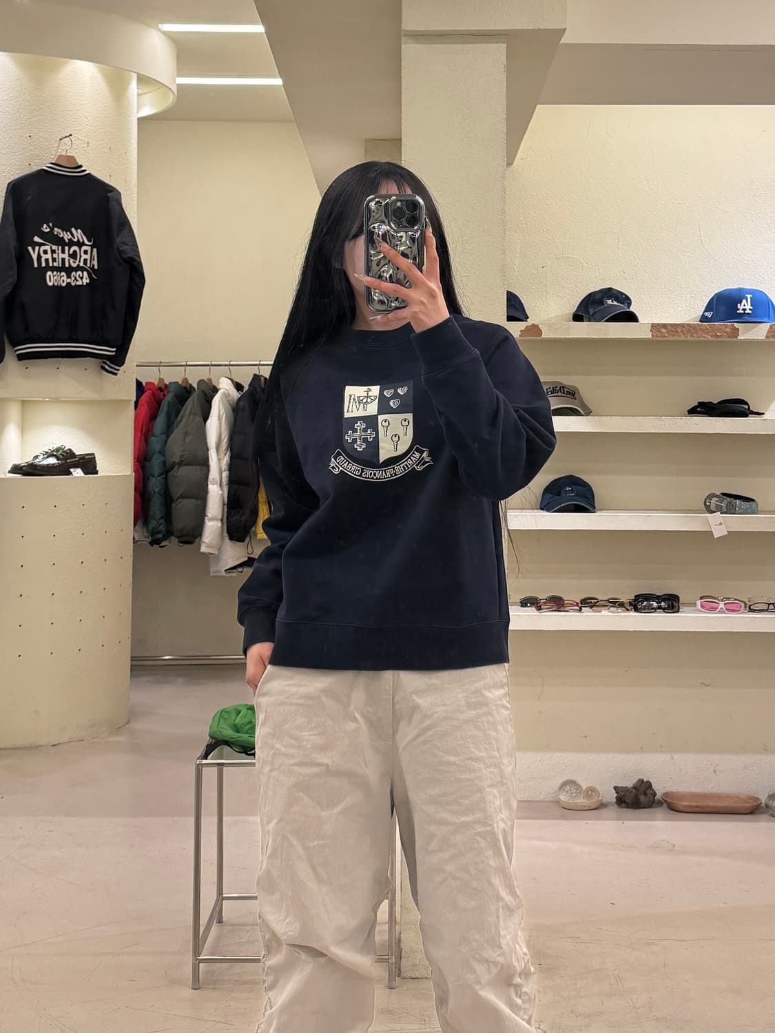 마리떼 프랑소와 저버 크레스트 로고 맨투맨 U1065 상품이미지1