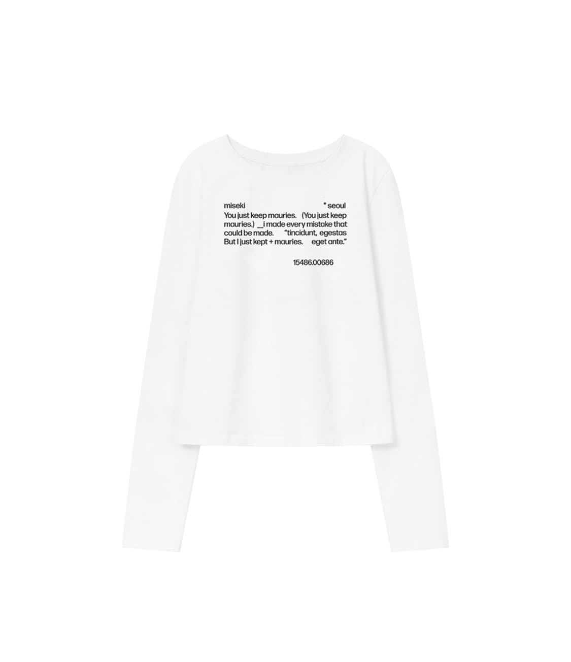 미세키서울 Quote long sleeves WHITE 상품이미지1